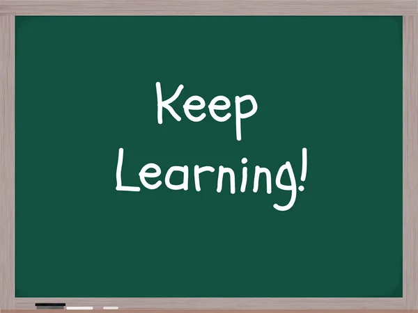 Keep Learning Blackboard — Stock Photo, Image