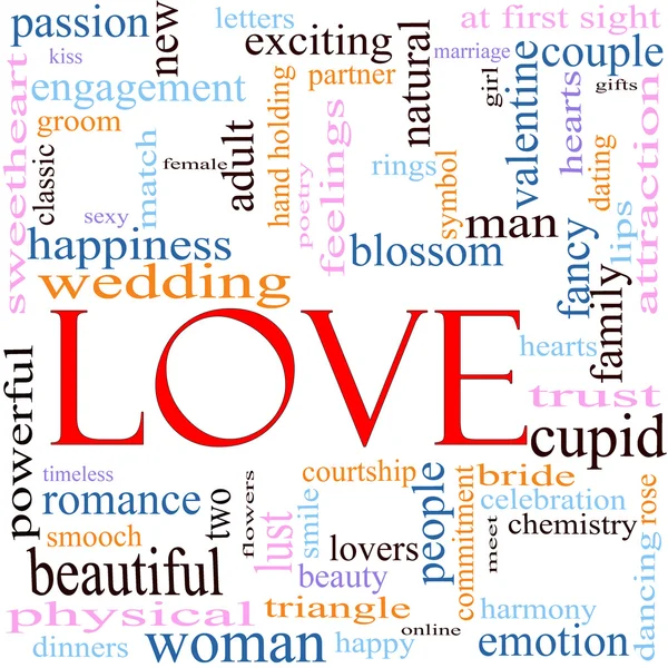Love Word Cloud Concept — Stock Photo, Image