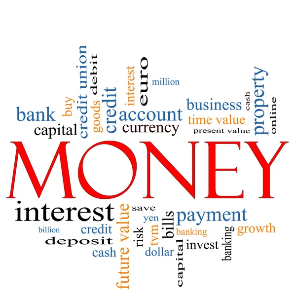 Money Word Cloud Concept — Stock Photo, Image