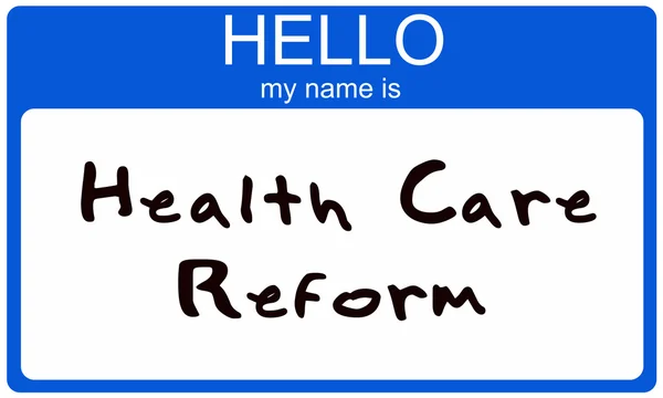 Hello my name is Health Care Reform — Stock Photo, Image