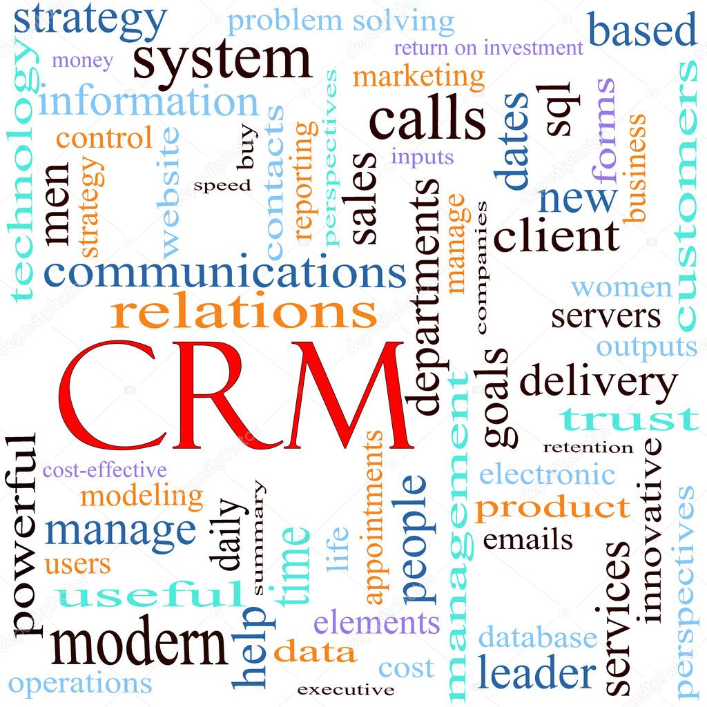 CRM word concept illustration