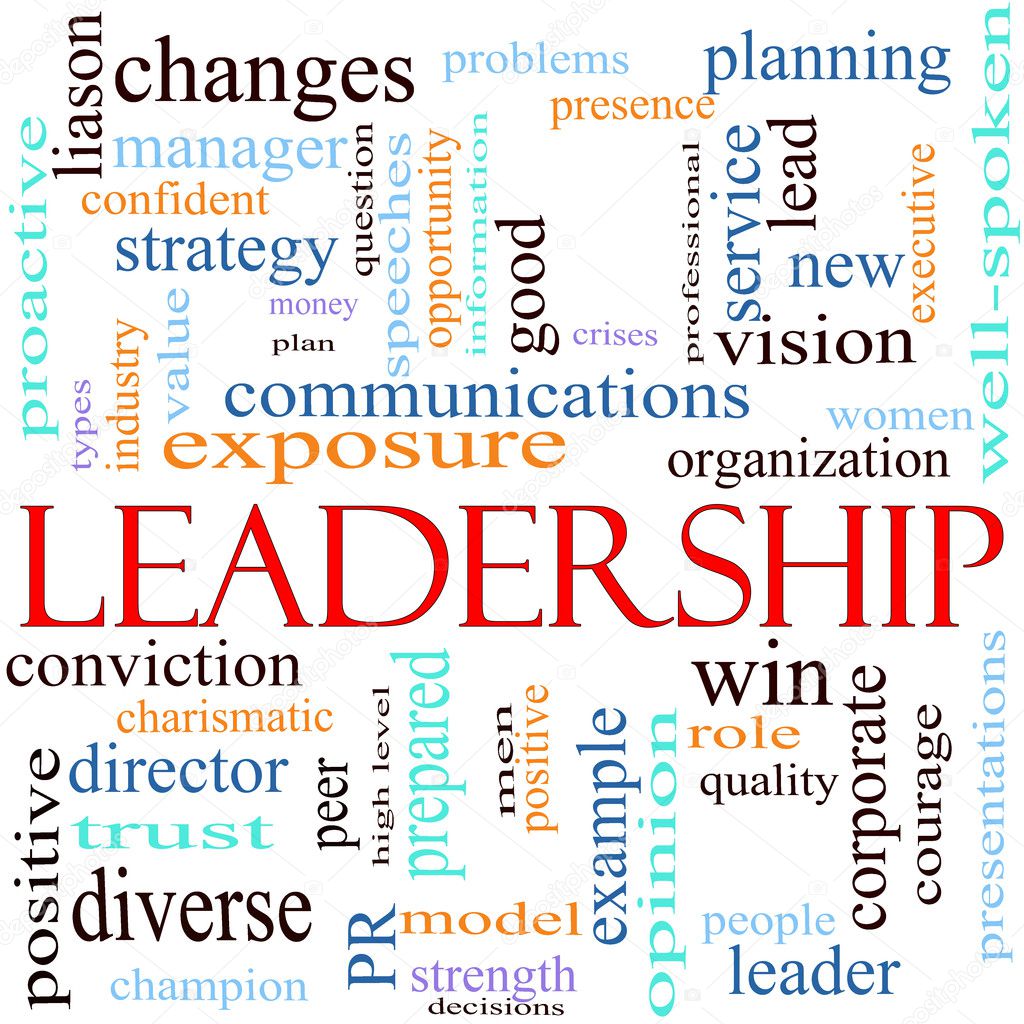 Leadership word concept illustration