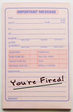 You're Fired Message Pad clipart