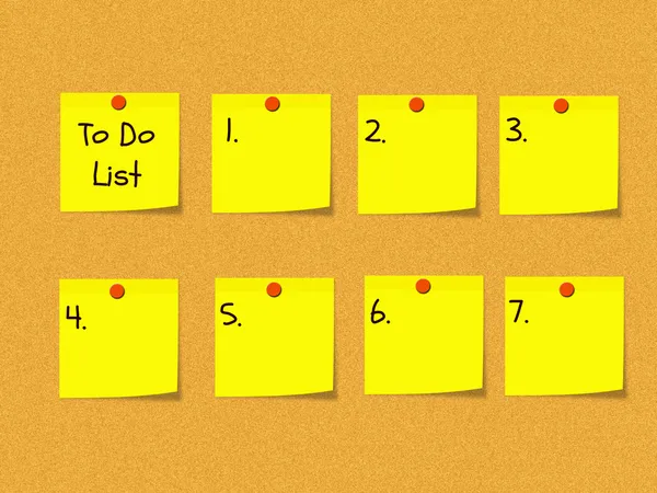 To Do List on Bulletin Board — Stock Photo, Image