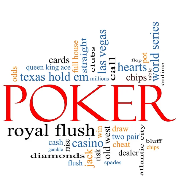 Poker Word Cloud Concept — Stock Photo, Image