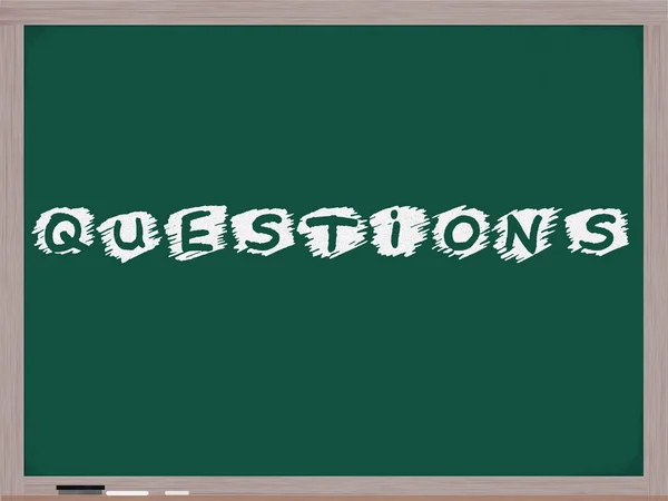 Questions on Blackboard — Stock Photo, Image