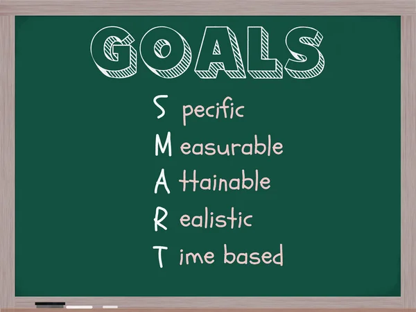 Smarter Goals Blackboard — Stock Photo, Image