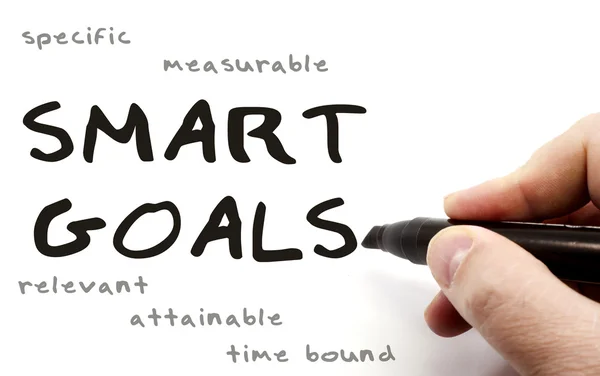 Smart Goals hand written — Stock Photo, Image