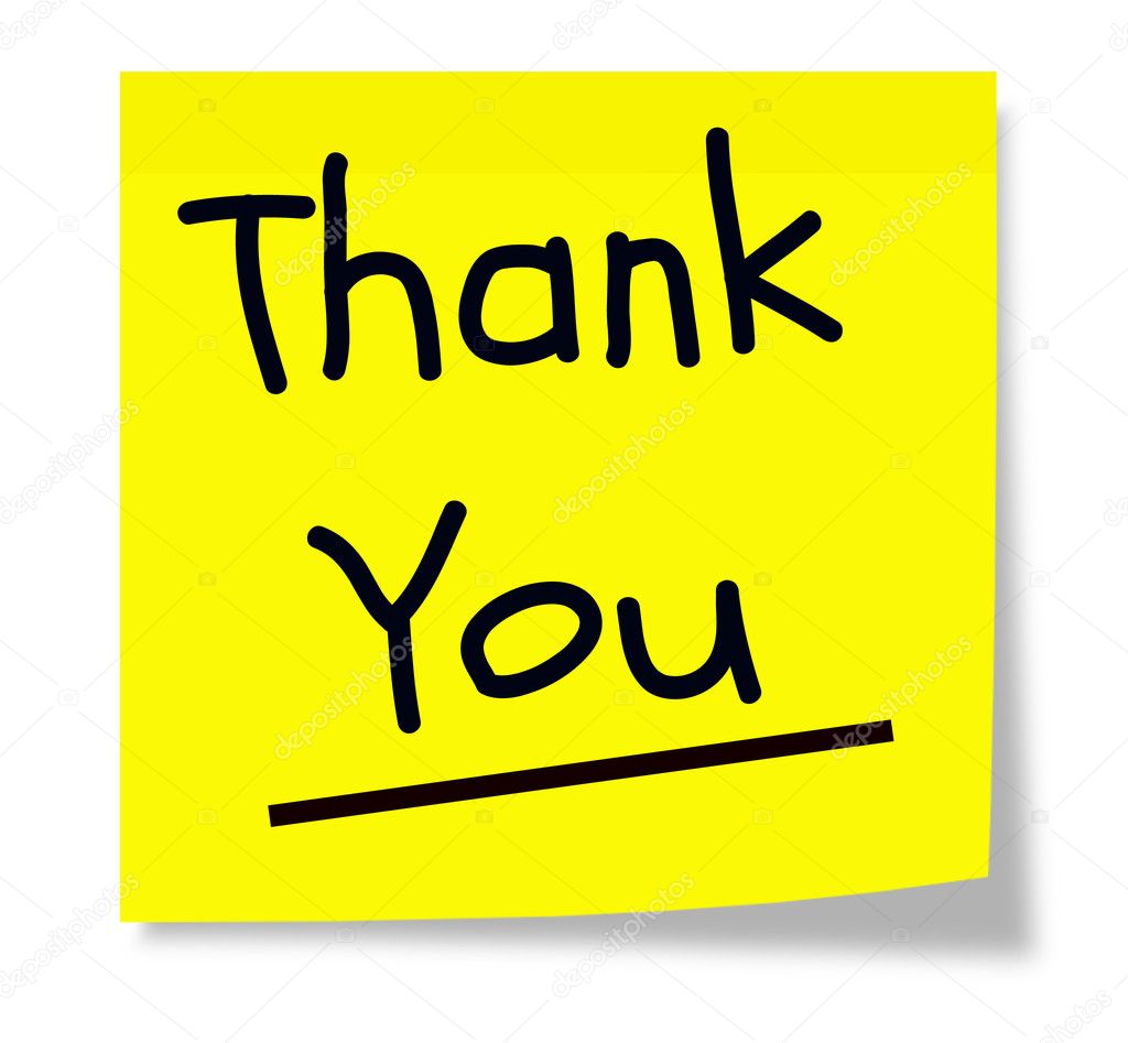 Yellow Thank You Note