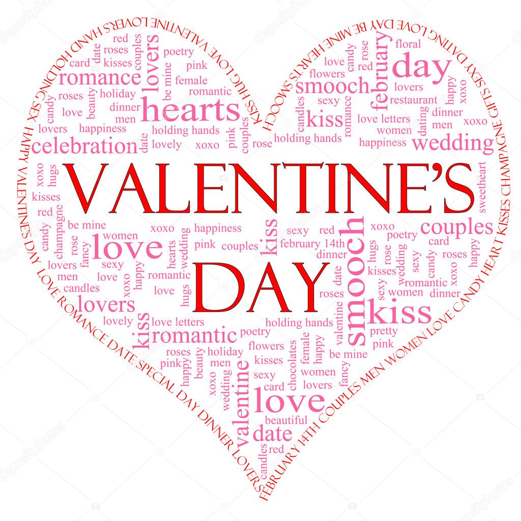 Valentine's Day Heart Shaped word cloud