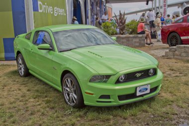 Green 2012 Ford Mustang clipart