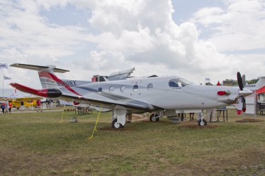 Pilatus Plane on display clipart