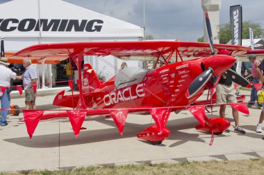 Front view of a Red Oracle airplane clipart