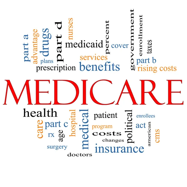 Medicare word cloud — стоковое фото