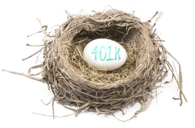 Bird's Nest with 401K Egg clipart