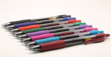 Multi colored gel pens clipart