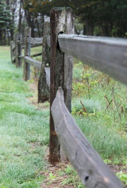 Split Rail Fence Close up clipart