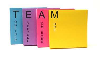 TEAM Concept Sticky Notes clipart