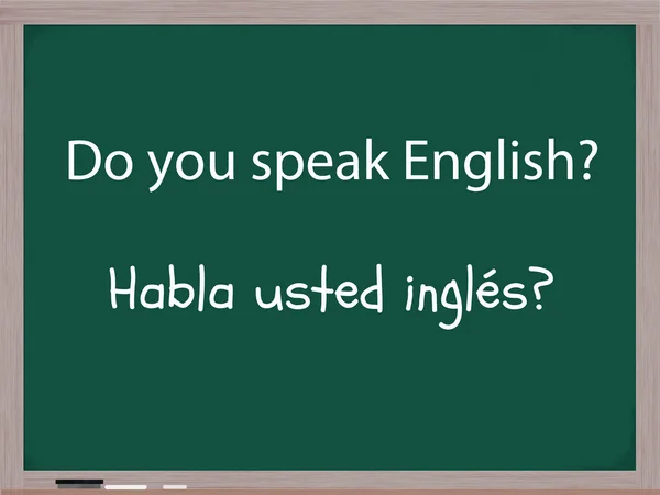 Spreekt u Engels in het Spaans — Stockfoto