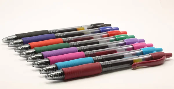 Multi colored gel pens — Stock Photo, Image