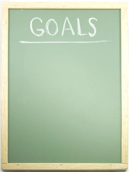 Goals written on a blackboard — Stock Photo, Image