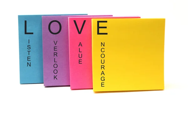 LOVE Concept Sticky Notes — Stock Photo, Image
