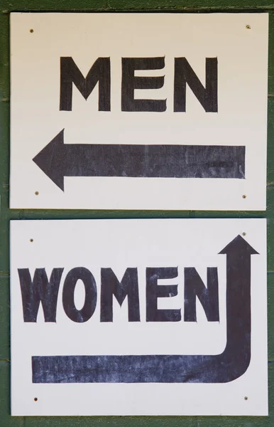 Mężczyźni i kobiety łazienka drogowskazy — Zdjęcie stockowe