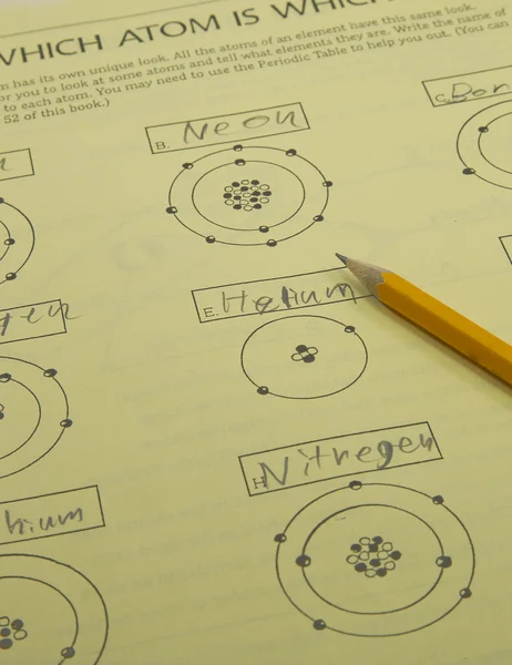 Atom Science Homework — Stok Foto