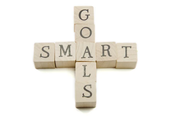 SMART Goals on wooden blocks — Stock Photo, Image
