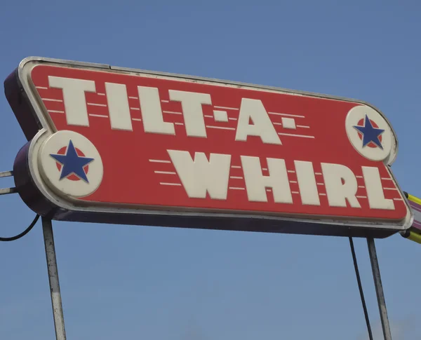 Tilt-A-Whirl Sign — Stock Photo, Image