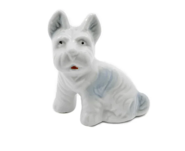 Антикварна іграшка скляна собака шотландська . — стокове фото