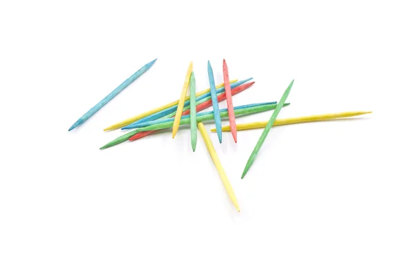 Montón de palillos de dientes de colores — Foto de Stock