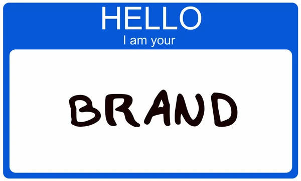 stock image Hello I am your Brand