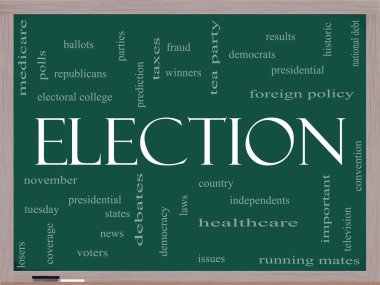 Election Concept on a blackboard clipart