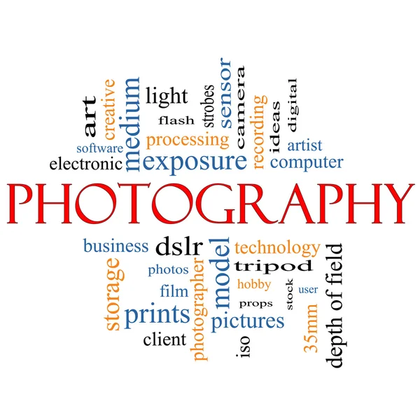 Photography word cloud concept — Stock Photo, Image