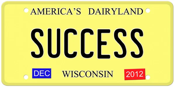 Success license plate — Stock Photo, Image
