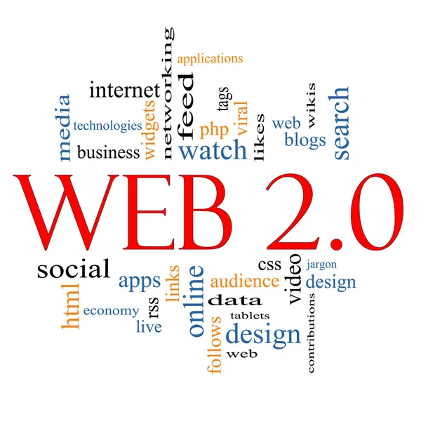 Concepto de nube de palabras web 2.0 — Foto de Stock