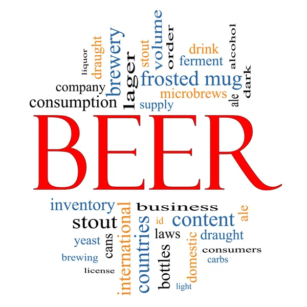 stock image Beer Word Cloud Concept