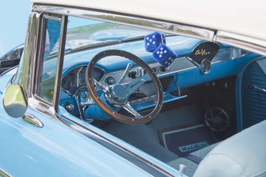 Interior of 1955 Chevrolet Bel Air clipart