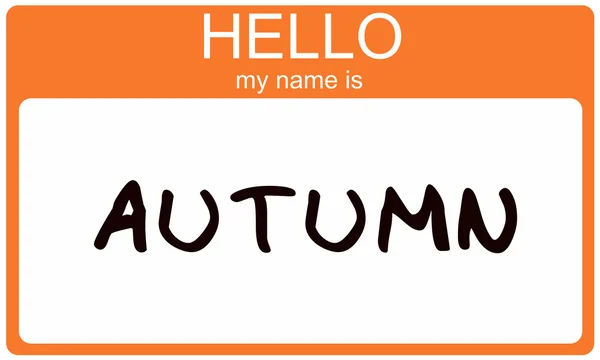 Namensschild im Herbst — Stockfoto