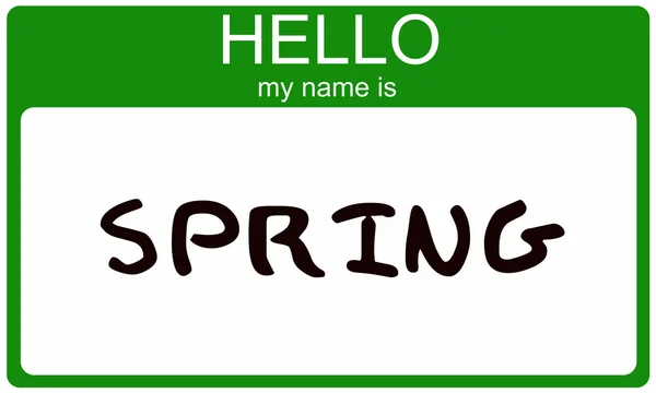 Nombre de primavera Tag — Foto de Stock