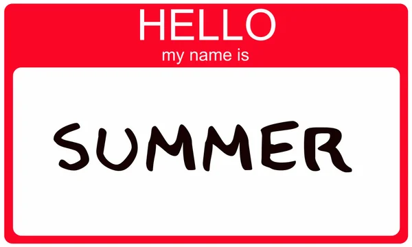 Namensschild im Sommer — Stockfoto