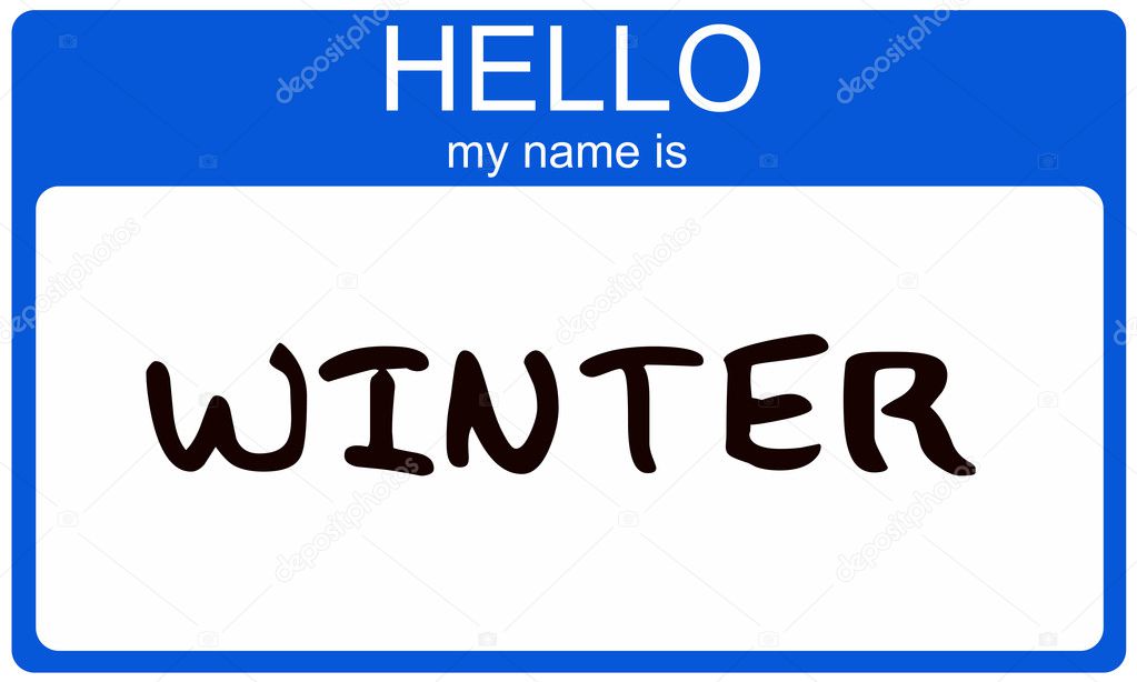 Winter Name Tag