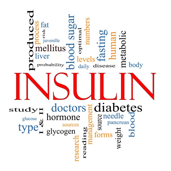 Conceito de nuvem de palavras de insulina — Fotografia de Stock