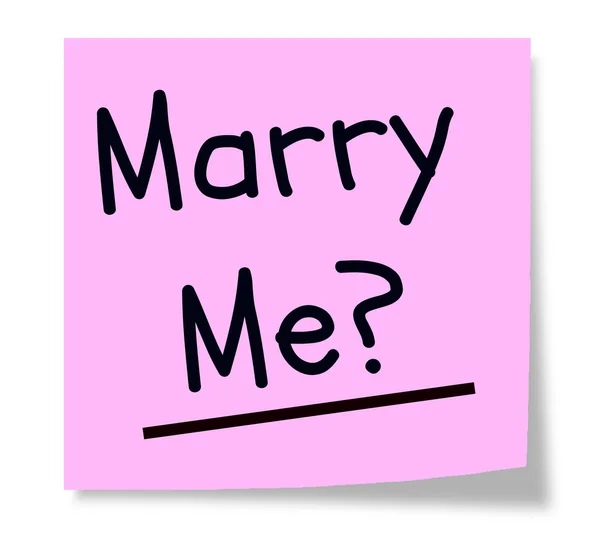 Marry Me Sticky Note? — Stock Photo, Image