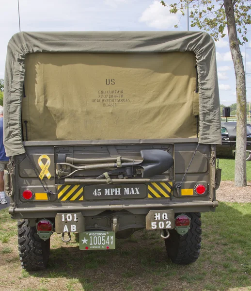 Årgang US Army Truck Back View – stockfoto