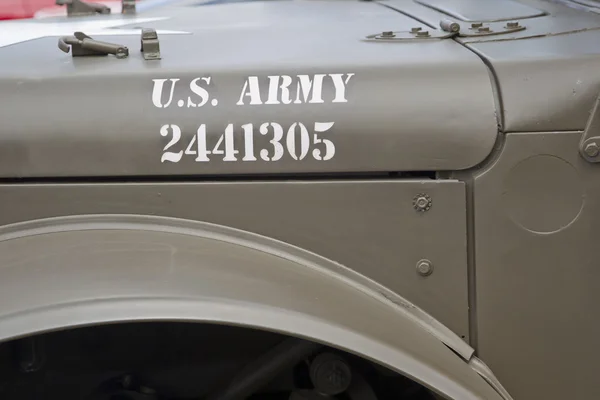 Vintage US Army Truck Hood — Stock Photo, Image