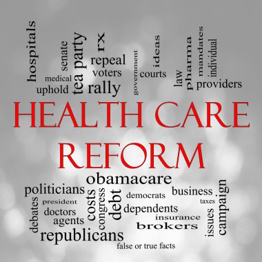 Bokeh Health Care Reform Word Cloud clipart