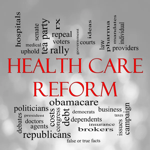 Bokeh Health Care Reform Word Cloud — Stock Photo, Image