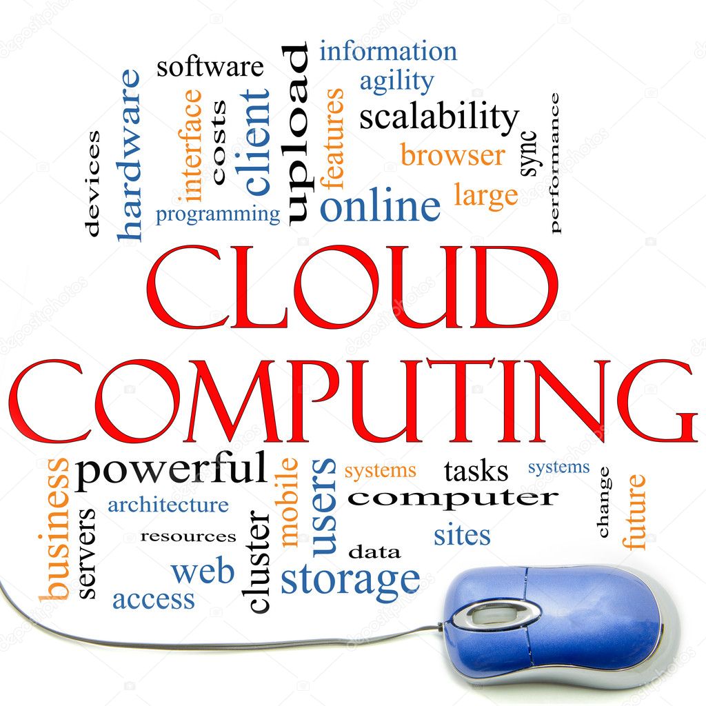 Cloud Computing Word Cloud and Mouse
